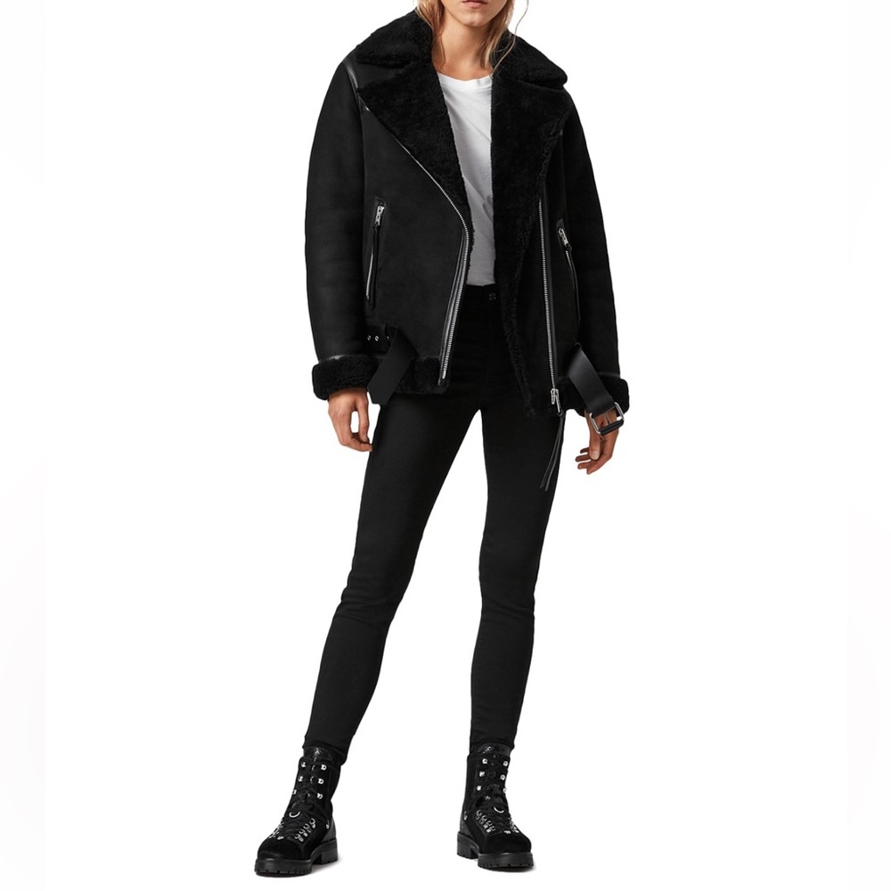 All Saints Rei Shearling Coat